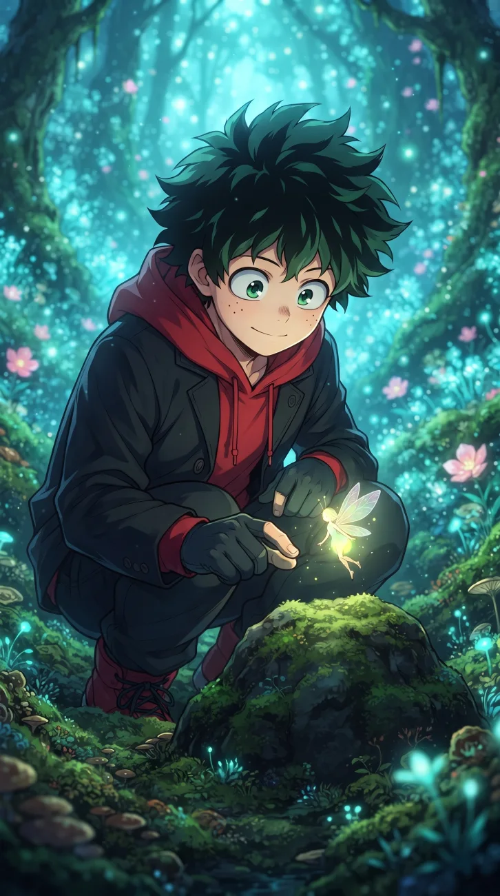 Discover a high quality Izuku Midoriya Deku wallpaper that captures his calm expression and heroic vibe in a colorful anime inspired scene.