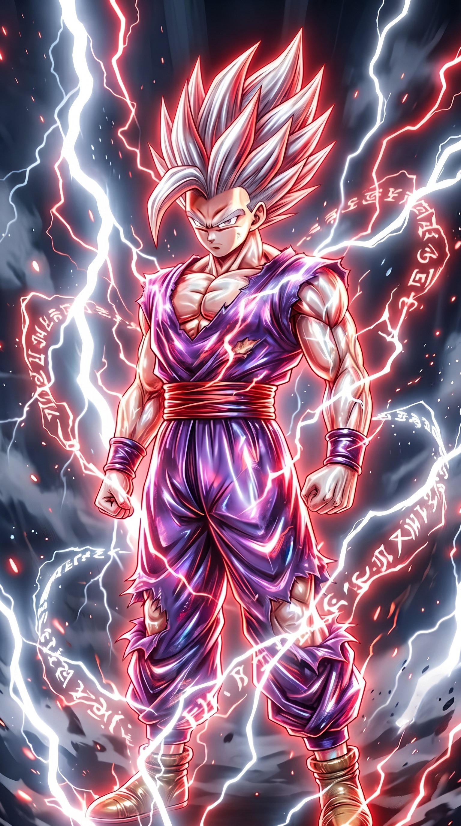 Bring the power of Gohan’s newest evolution to your screen. This Beast Gohan artwork showcases his iconic silver hair, sharp red eyes, and massive energy aura in crisp 4K quality.