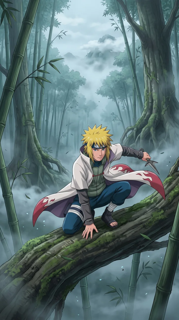 Minato Namikaze Wallpaper | Yellow Flash 4K Anime Background