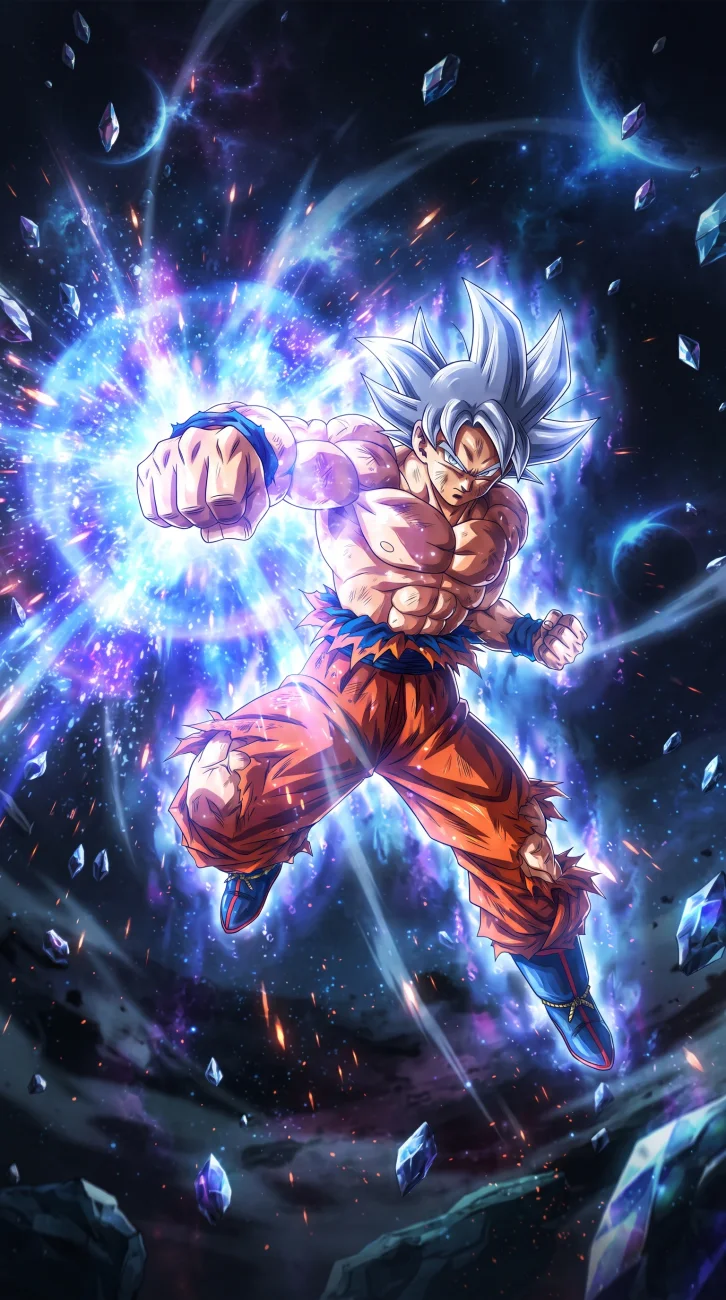 Ultra Instinct Goku Silver Hair Portrait HD